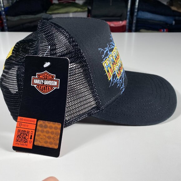 NWT Harley-Davidson Sinclair 5 Panel Meshback Ballcap Black men's OS - Picture 5 of 9